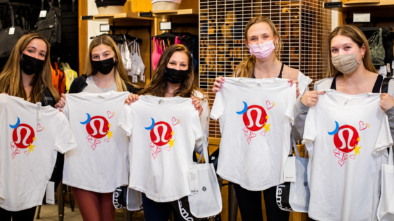Katrina's supporters with her shirt design